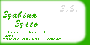 szabina szito business card