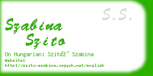 szabina szito business card